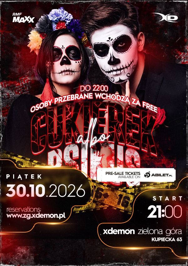 Bilety 16+ CUKIEREK ALBO PSIKUS| X-Demon Zielona Góra